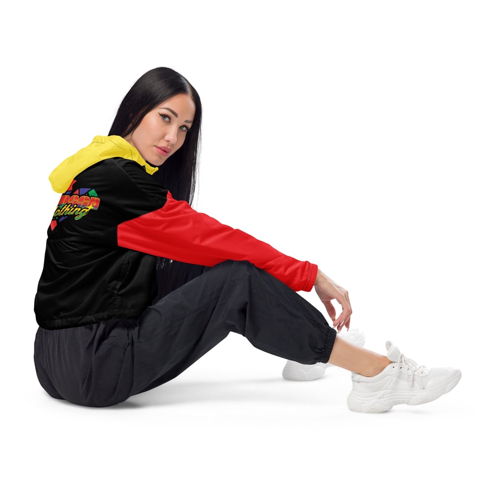 Image of Women's Kolorblock Cropped Windbreaker