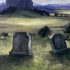 Castle Cemetery // Original Painting Print