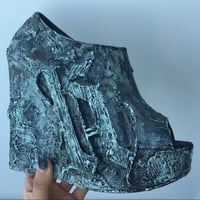 Image 1 of Metal wedge sandals