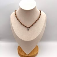 Image 2 of Pink & Green Mushroom Necklace