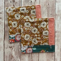Image 3 of “Golden Hour" Scrappy Quilted Coaster