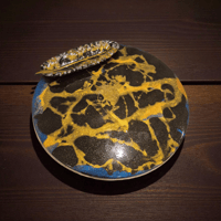 Image 4 of Marble-Stvle Decorative Tray Set | Handcrafted Stone Art Unique Home Decor. 36 cm diameter. 