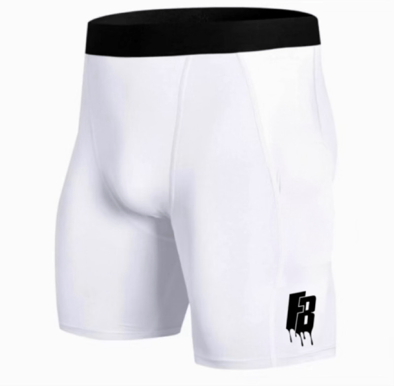 Image of FreeBuckets White Compression Shorts