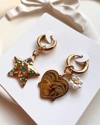 Image 3 of CRYBABY & STAR GEM MISMATCH HOOPS 