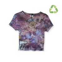 Image 1 of ♻️ UPCYCLED M BDG Crop Tee in Moody Watercolor Ice Dye