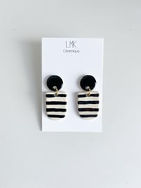 Paire de boucles d'oreilles céramique BOOMA noir
