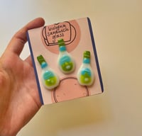Image 2 of Fused glass tiny ranch bottle magnets