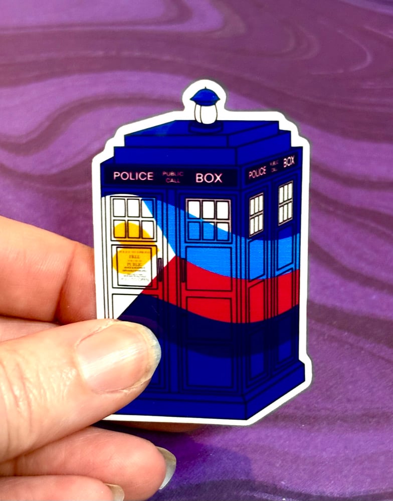 Image of Polyamorous Pride Tardis Flag