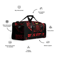 Image 3 of BOSSFITTED Red and Black AOP Duffle bag