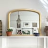 Gold over-mantle mirror