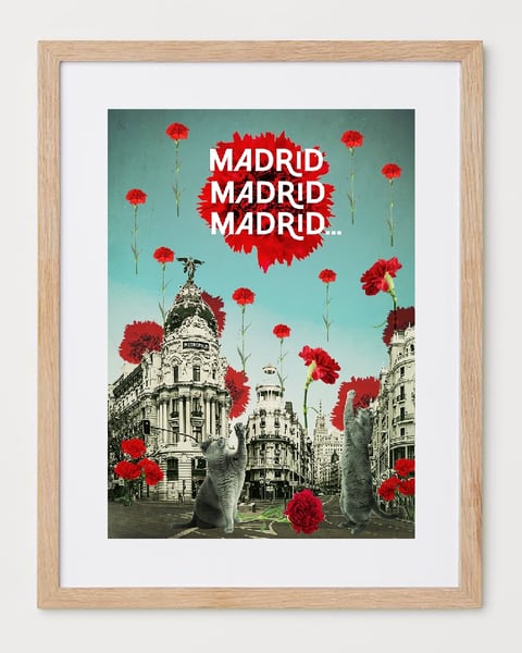Image of Madrid, Madrid, Madrid. Lluvia de claveles, lámina.