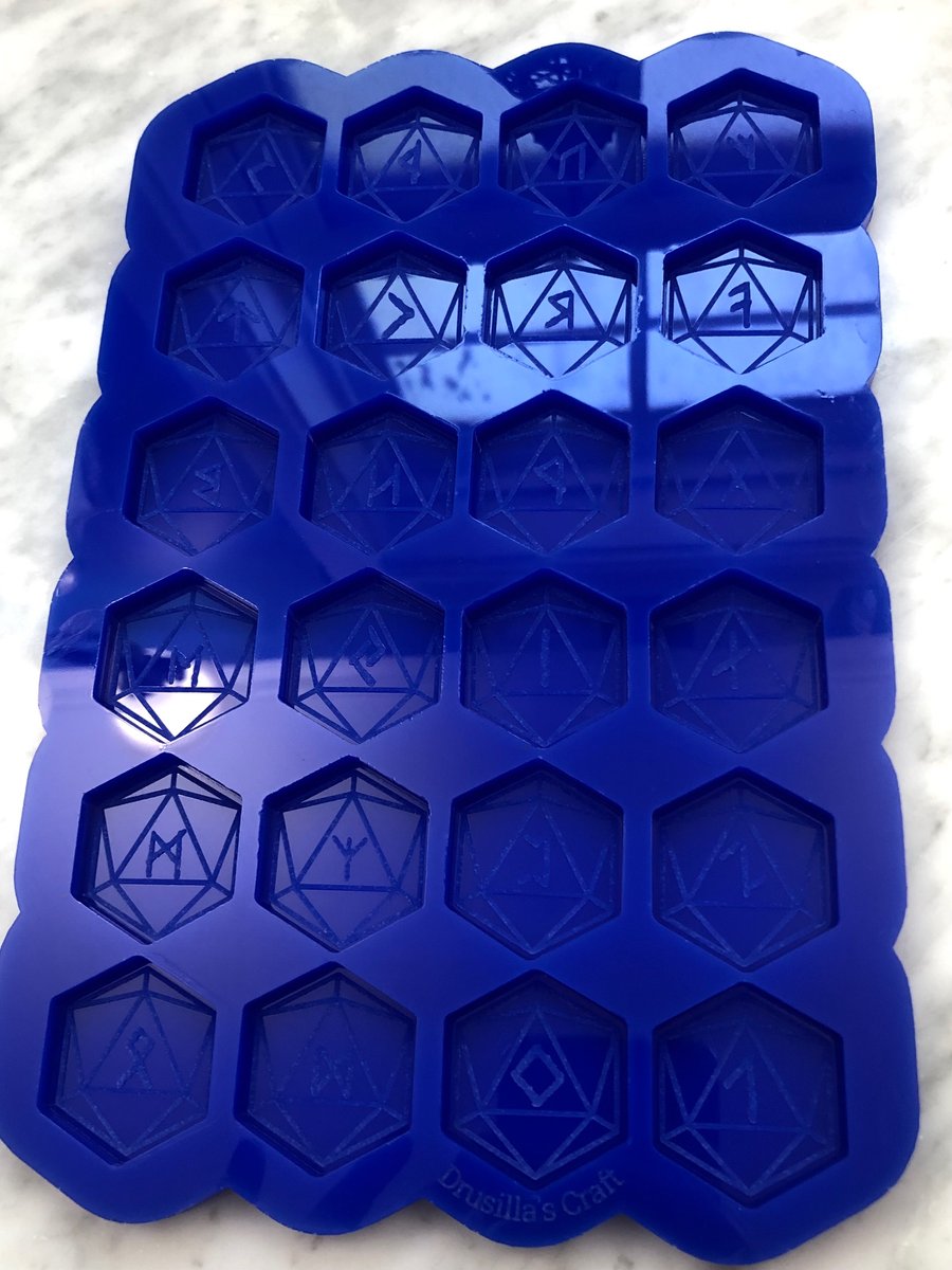 Image of D20 Rune Set Silicone Mold