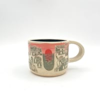 Image 1 of town at sunset mug