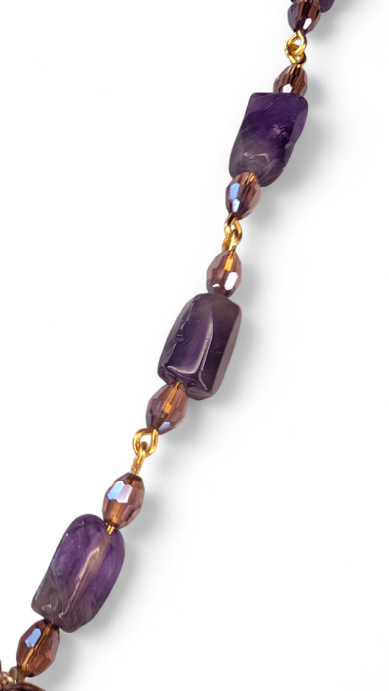 Image of OOAK Amethyst & Orchid Necklace