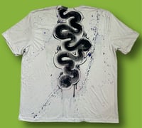 Image 2 of ‘BUTTERFLEYES’ HAND PAINTED T-SHIRT 3XL