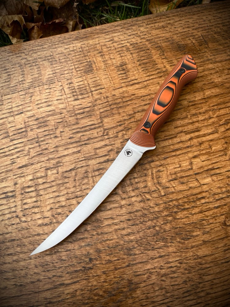 Image of 6" Boning Knife Black/Orange (Semi-Stiff)