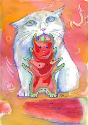 Image of Original Art - Watermelon Sea Star // PPDA X INKINK