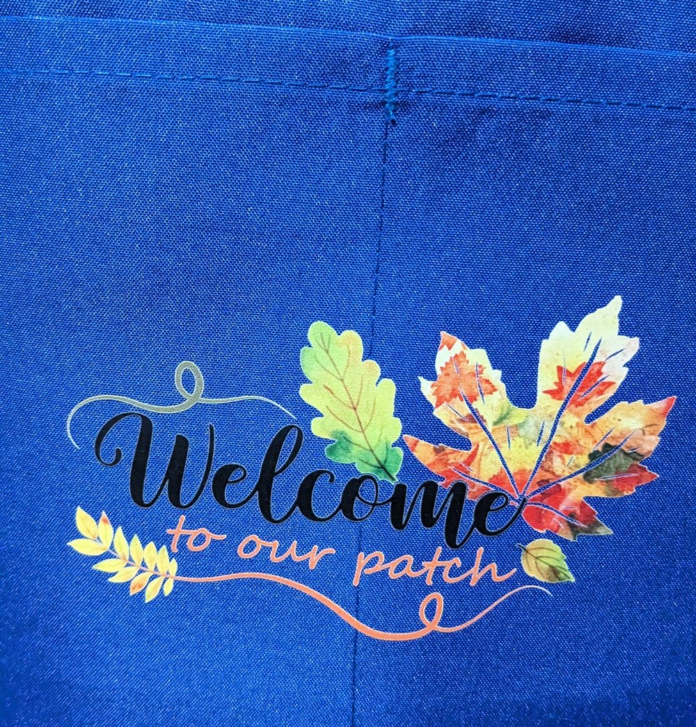 Image of Farm Fresh Pumpkins Fall Apron (blue)