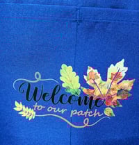 Image 4 of Farm Fresh Pumpkins Fall Apron (blue)