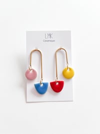 Paire de boucles d'oreilles céramique PENDA multi C