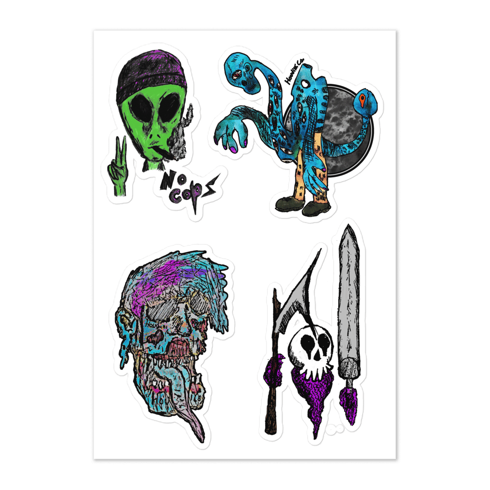 Image of HOUDINI Creature Features Sticker sheet