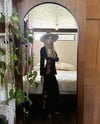 70s noir western suit with butterflies