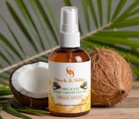 Image 1 of sleek & silky Organic mega growth hair oil