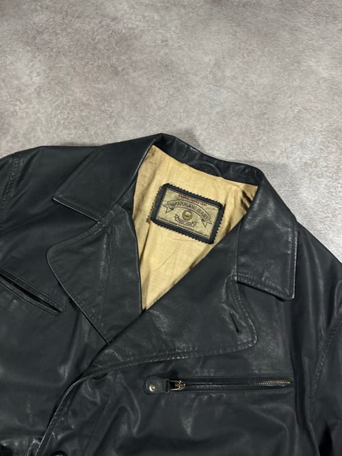 Image of 1990s Armani Jeans Leather Jacket, Size Large