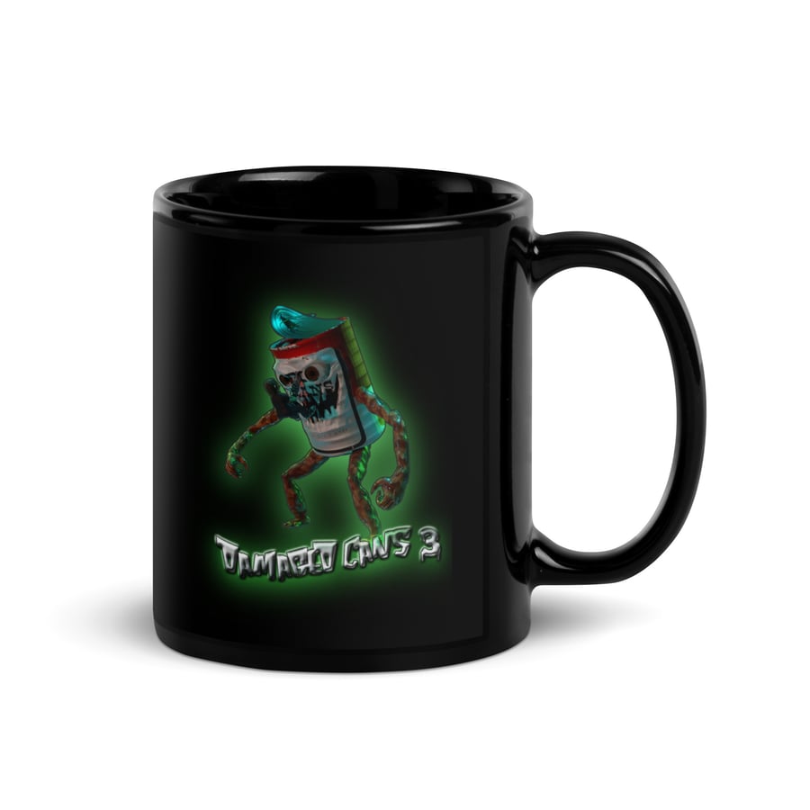 Image of Damaged Cans 3 Black Glossy Mug