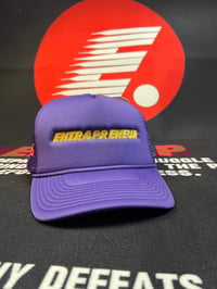 Image 2 of Purple “ENTRAPRENEUR” Mesh Trucker Hat – LA Edition