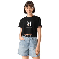 Image 1 of MamaFe's White Font Women’s crop top