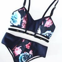 Image 2 of Ready to ship- dark ruffle floral