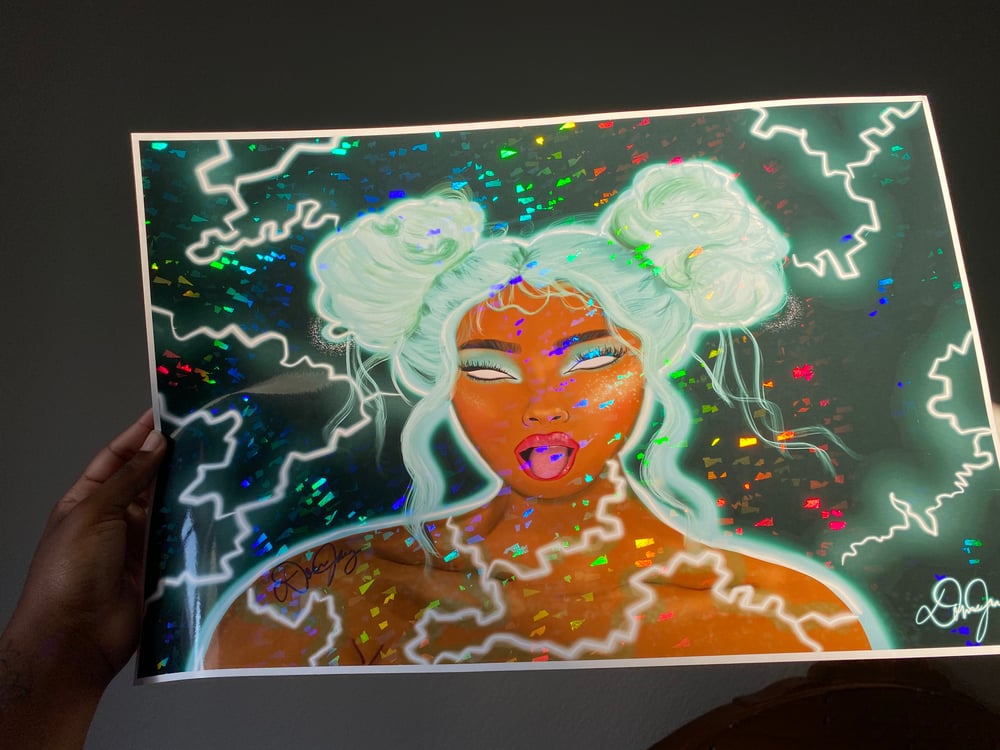 Image of Nyan Charge- Holographic Print