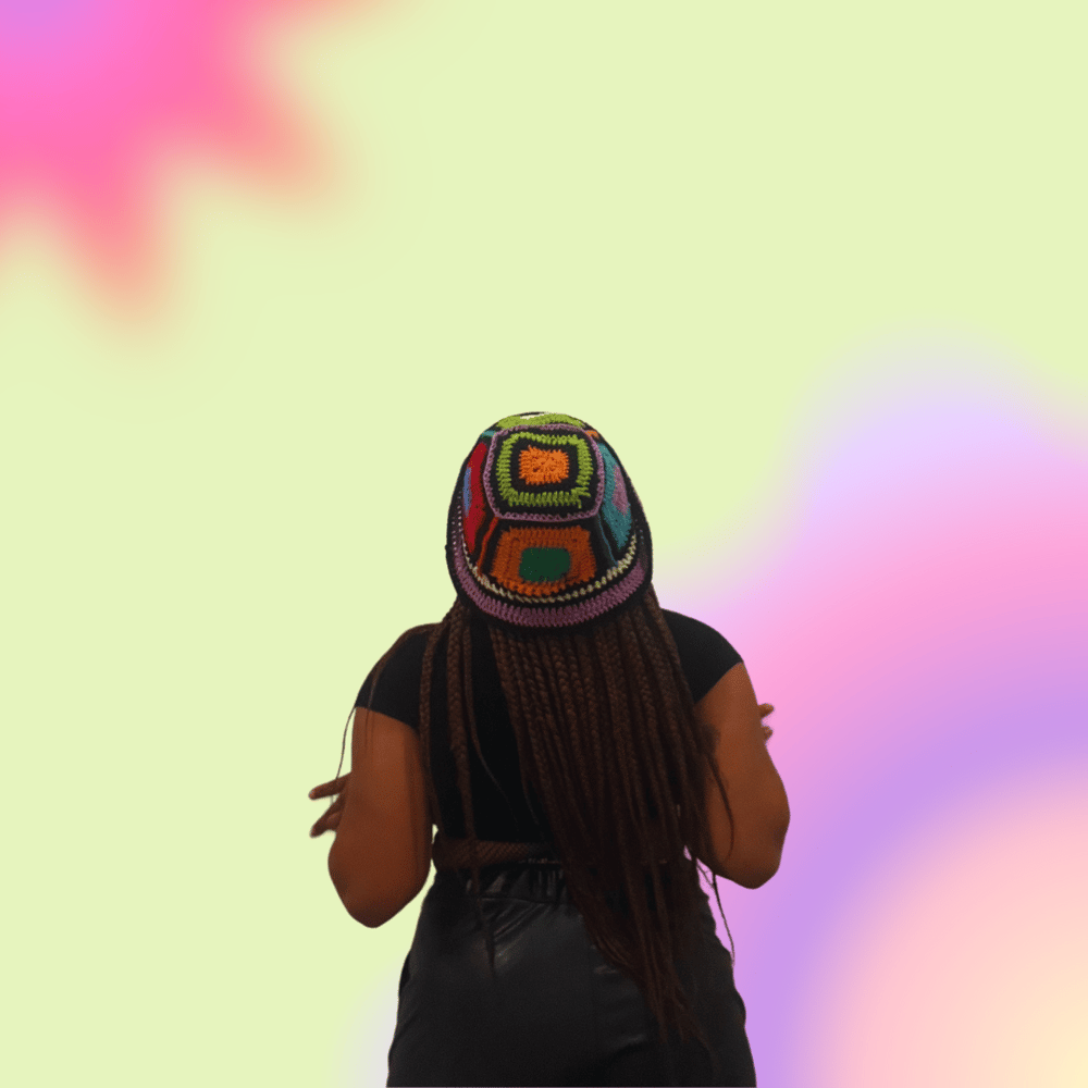 Kaleidoscope Dream Crochet Bucket Hat