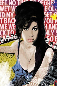 Image of AMY 16" X 24" on Mounted Canvas