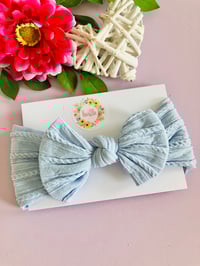 Image 1 of Powder blue cable headwrap