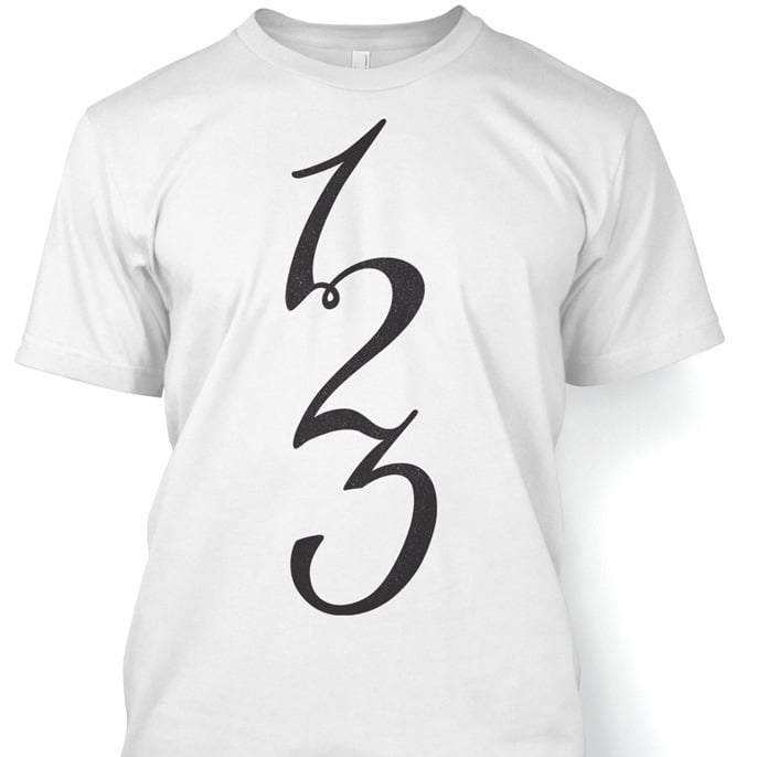 Image of '123' Tshirt White