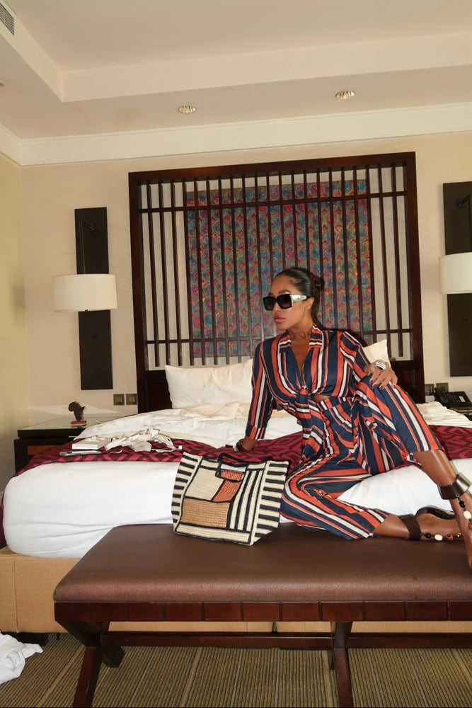 Image of STRIPED TRIBAL JUMPSUIT & BIKINI (US 10) 