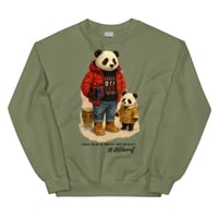 Image 1 of HOLIDAY GOGO BEAR -Red Coat Light Unisex Sweatshirt (see color options)