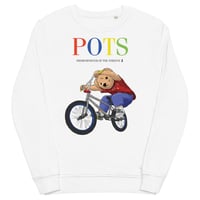 Organic Biking Bear Crewneck