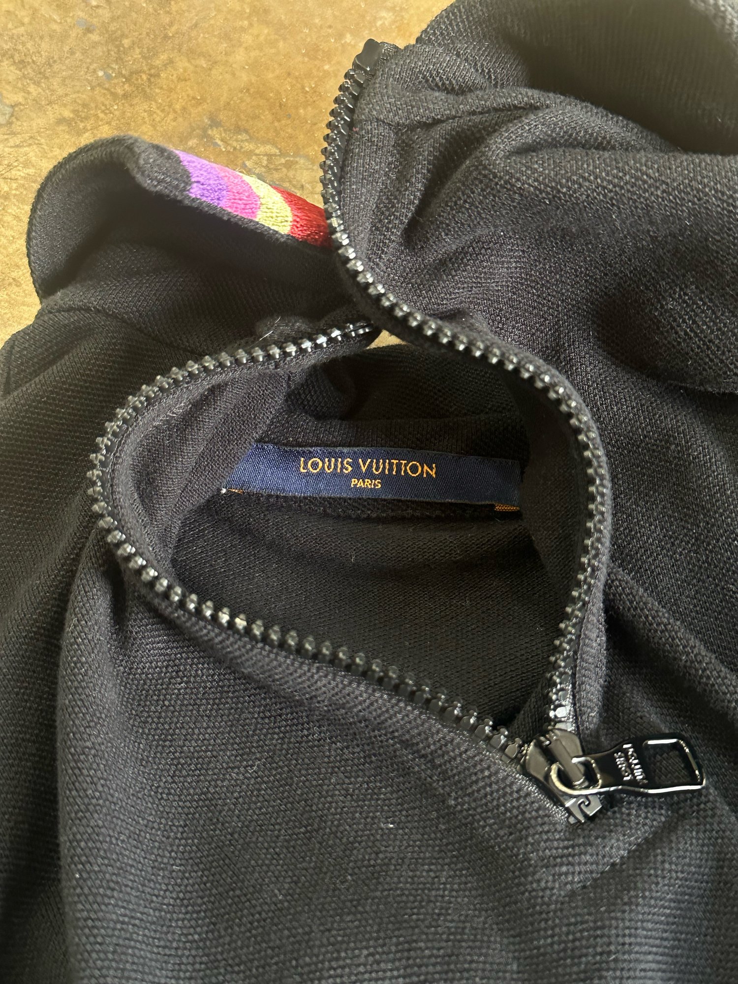 Image of Louis Vuitton SS19 Plain Rainbow Polo Halfzip