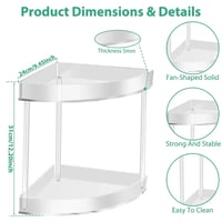 Image 3 of Acrylic Bathroom Counter Organizer – 2 Tier Clear Shelf for Cosmetics & Storage
