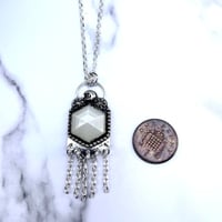 Image 3 of Handmade Sterling Silver White Moonstone Pendant 
