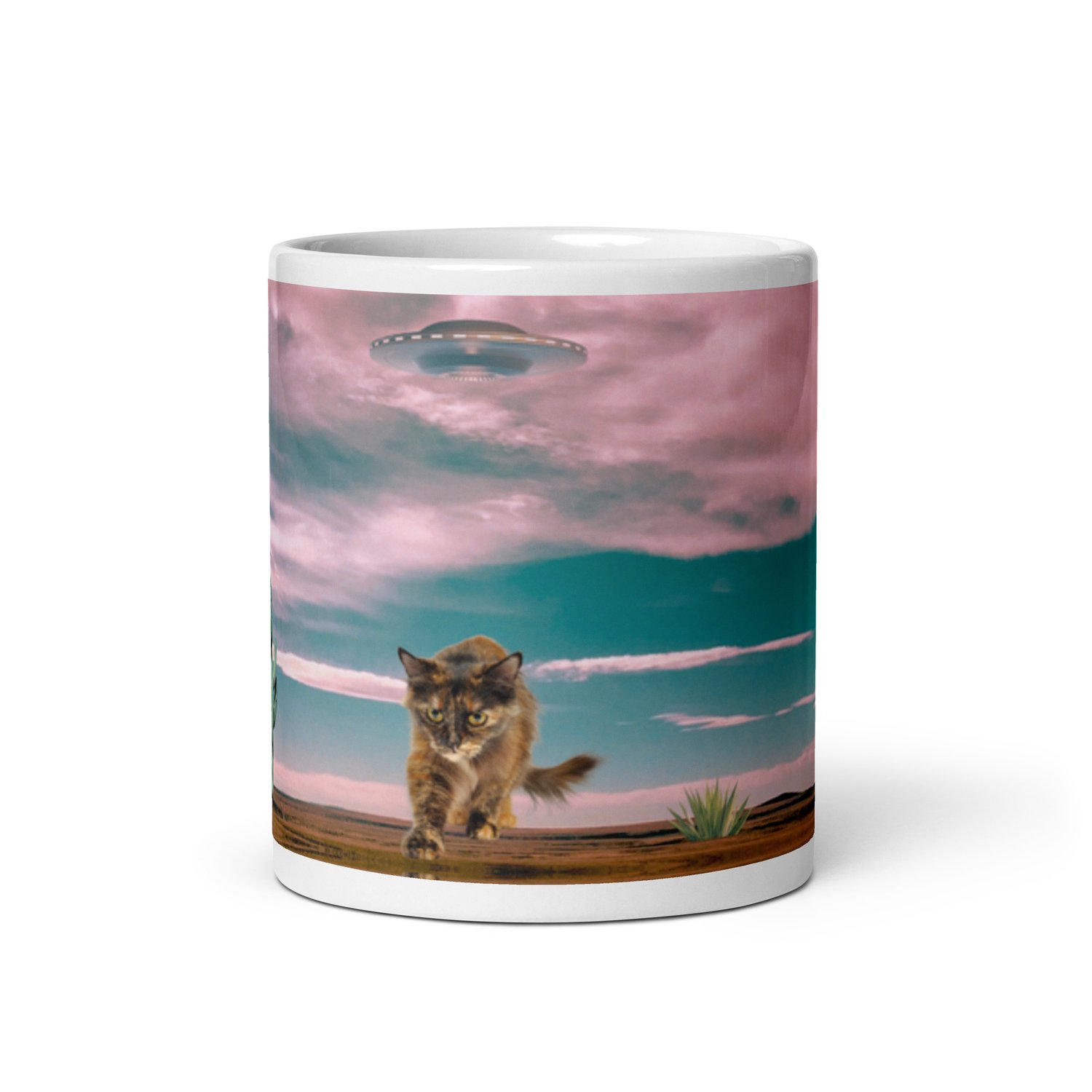 Image of Kitty Says Nope - White Glossy Mug 