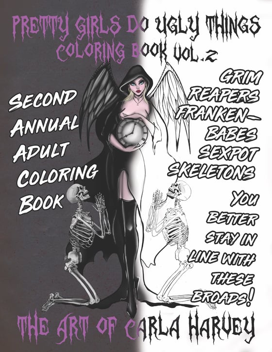 Image of PRETTY GIRLS DO UGLY THINGS ADULT COLORING BOOK VOLUME 2
