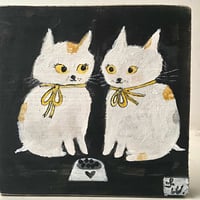 Image 7 of Original painting on wood-kitty kitty 