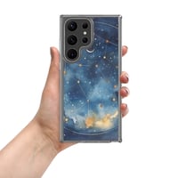 Image 2 of Celestial Constellation Night Sky Stars and Clouds Painting Clear Case for Samsung®