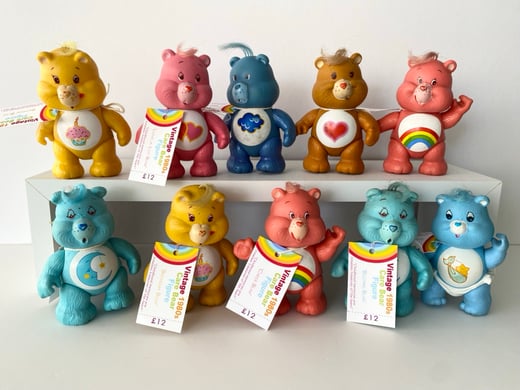 vintage 1980s Care Bear figures 
