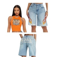 Image 3 of Von Dutch Flame Jorts
