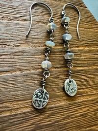 Image 11 of boulder opal sterling silver charm earrings